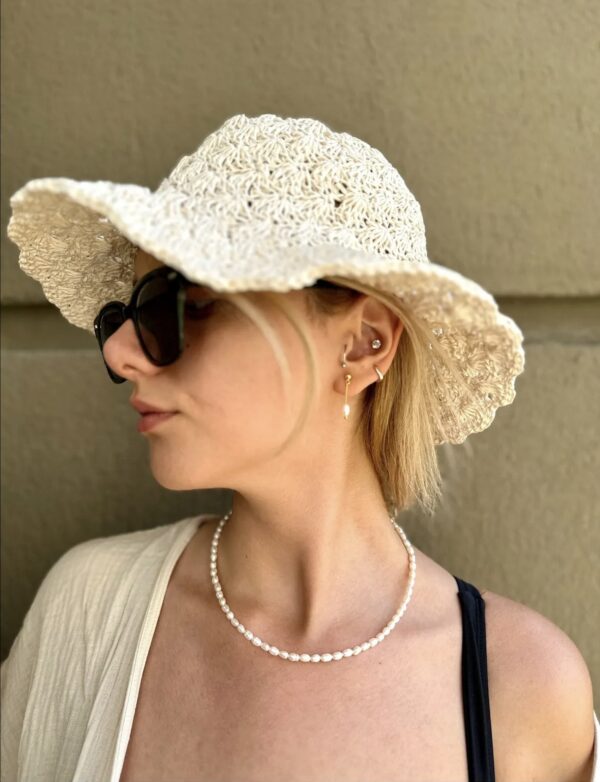 24 K Altın Kaplama Arpa İnci Kolye