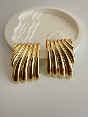 Büyük Gold Çelik Küpe