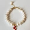 Yılbaşı Temalı Tasarım Gerçek İnci Bileklik