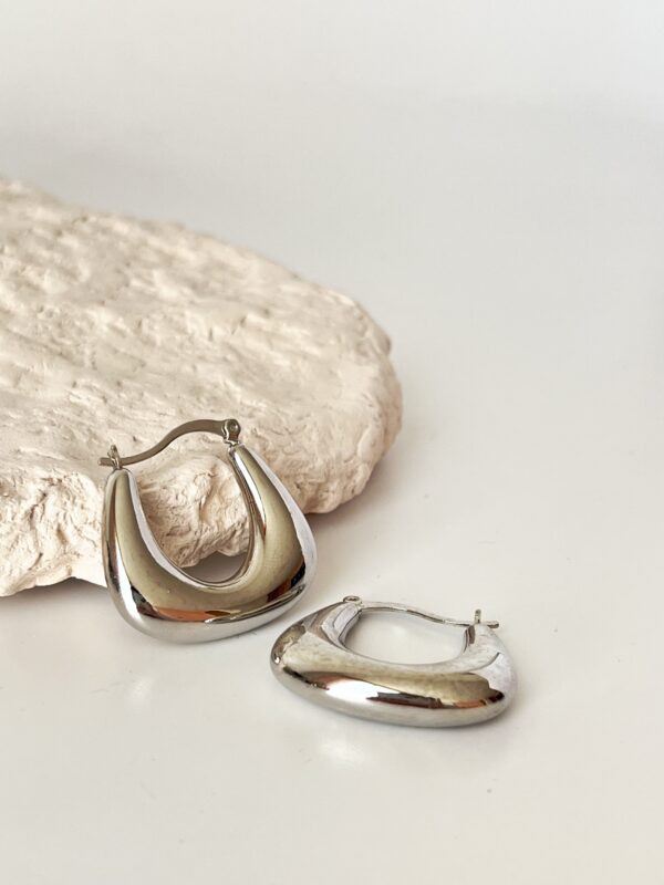 Pirinç Üzeri Rodyum Kaplama Vintage Halka Küpe