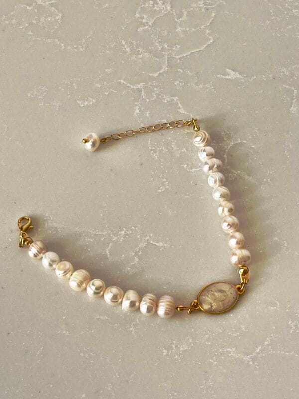 Sedefli Gerçek İnci Tasarım Bileklik