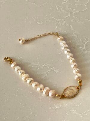 Sedefli Gerçek İnci Tasarım Bileklik