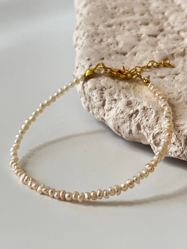 925 Ayar Gümüş Tasarım Kum İnci bileklik