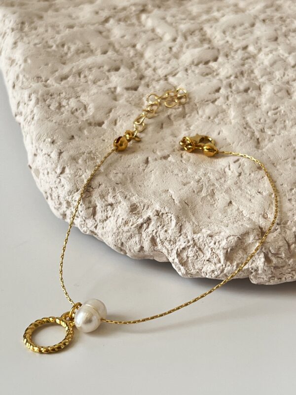 Altın Kaplama Tasarım Gerçek İnci Bileklik