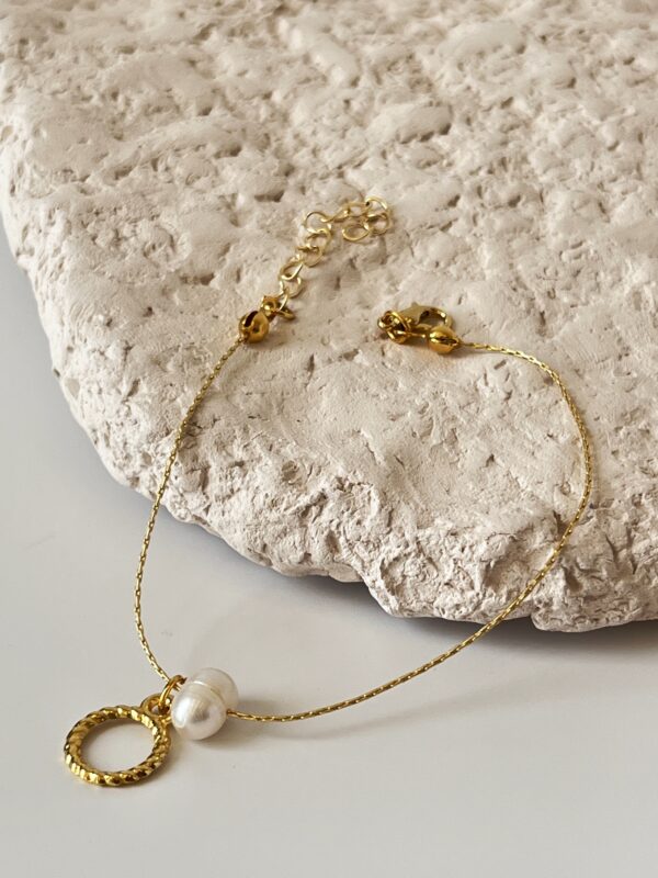 Altın Kaplama Tasarım Gerçek İnci Bileklik