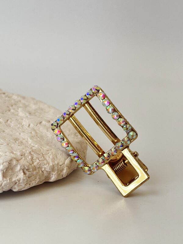 Kare Model Işıltılı Toka