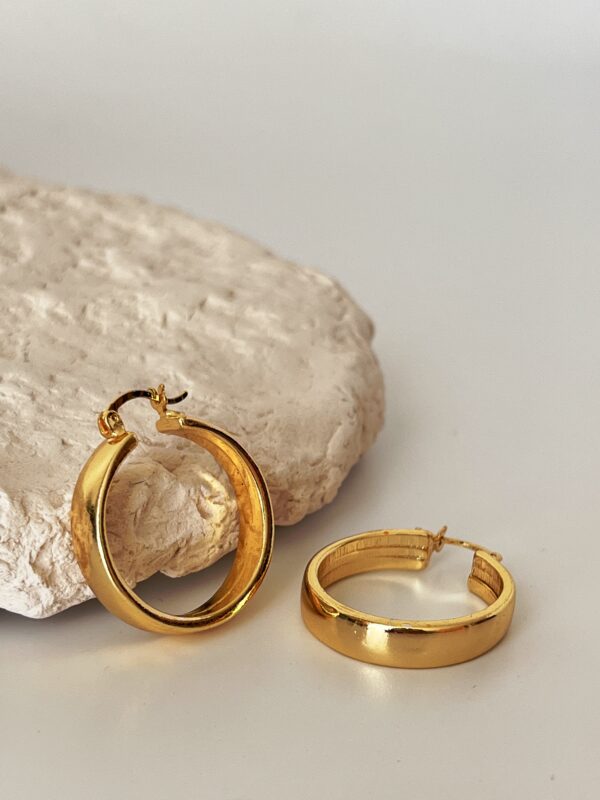 Altın Kaplama Halka Küpe