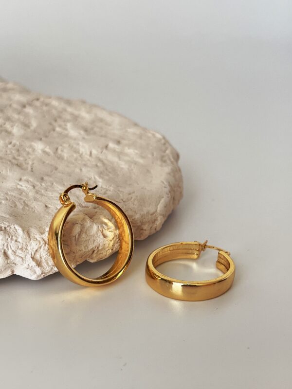 Altın Kaplama Halka Küpe