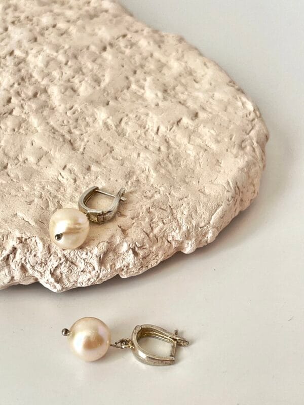 Gerçek Gümüş İnci Küpe