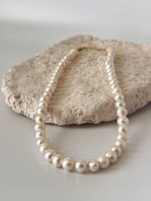 Freya Gerçek Oval Tasarım İnci Kolye