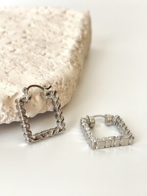 Kare Model Vintage Halka Küpe