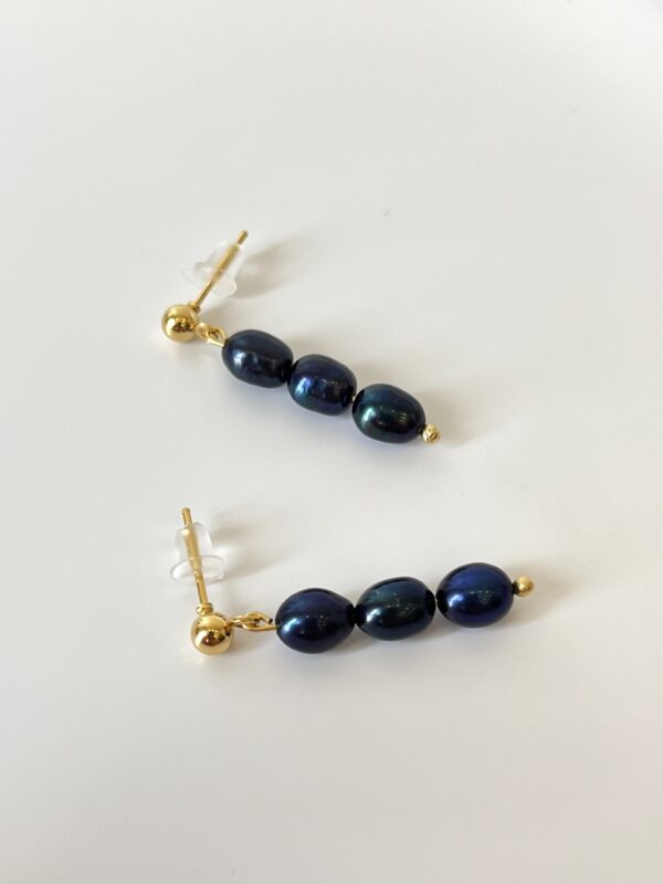 Gerçek Siyah İnci Küpe