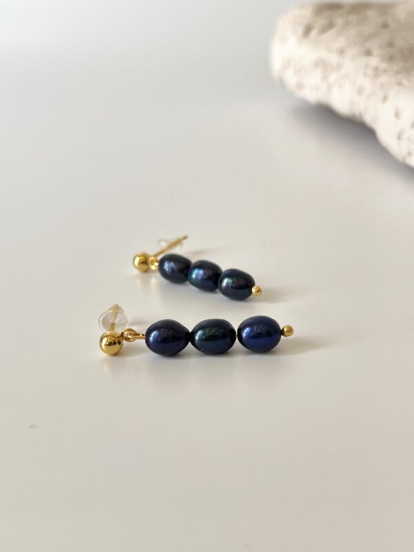 Gerçek Siyah İnci Küpe