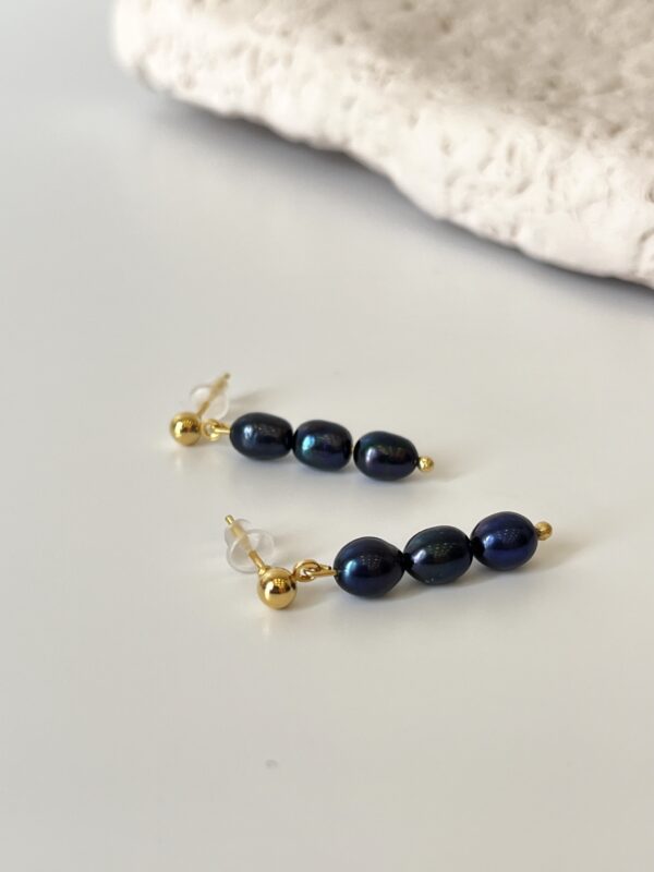 Gerçek Siyah İnci Küpe