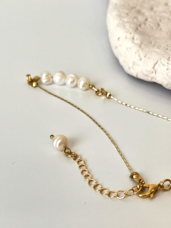 14K Altın Kaplama Gerçek İnci Halhal