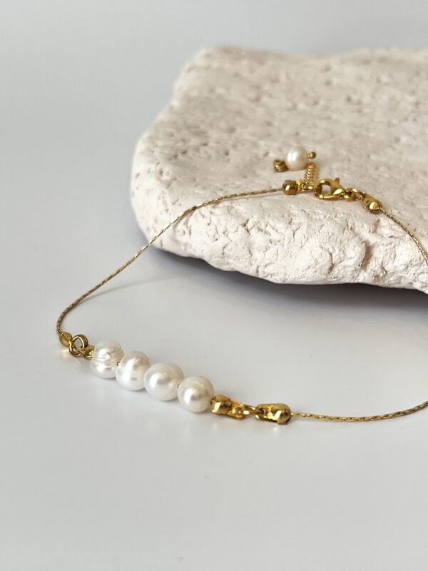 14K Altın Kaplama Gerçek İnci Halhal