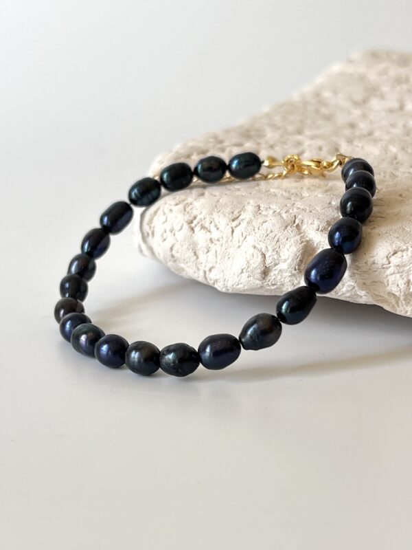 Gerçek Siyah İnci Bileklik