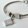 Zirkon Taşlı Çelik Pandora Bileklik