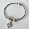 Zirkon Taşlı Çelik Pandora Bileklik