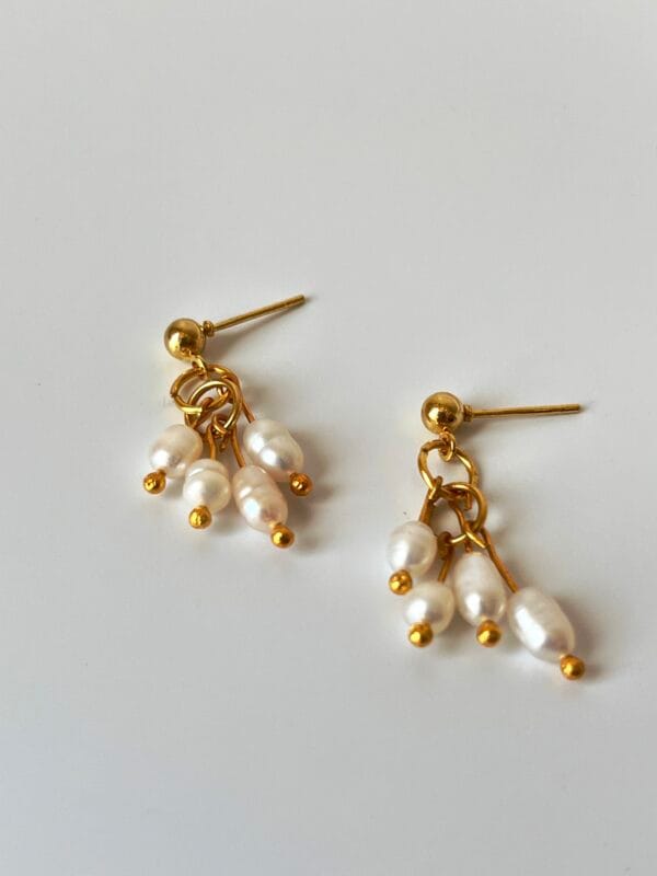 Tasarım Gerçek İnci Çivi Küpe