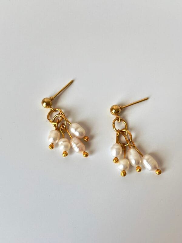 Tasarım Gerçek İnci Çivi Küpe