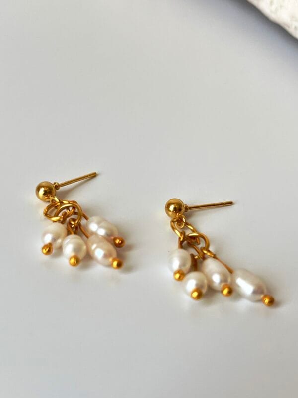 Tasarım Gerçek İnci Çivi Küpe