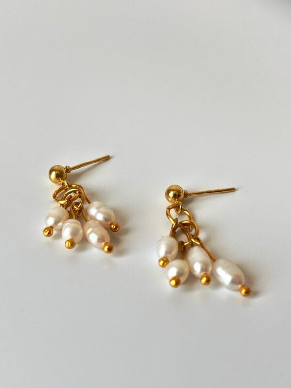 Tasarım Gerçek İnci Çivi Küpe