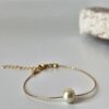 Cam İnci Detaylı Altın Kaplama Bileklik