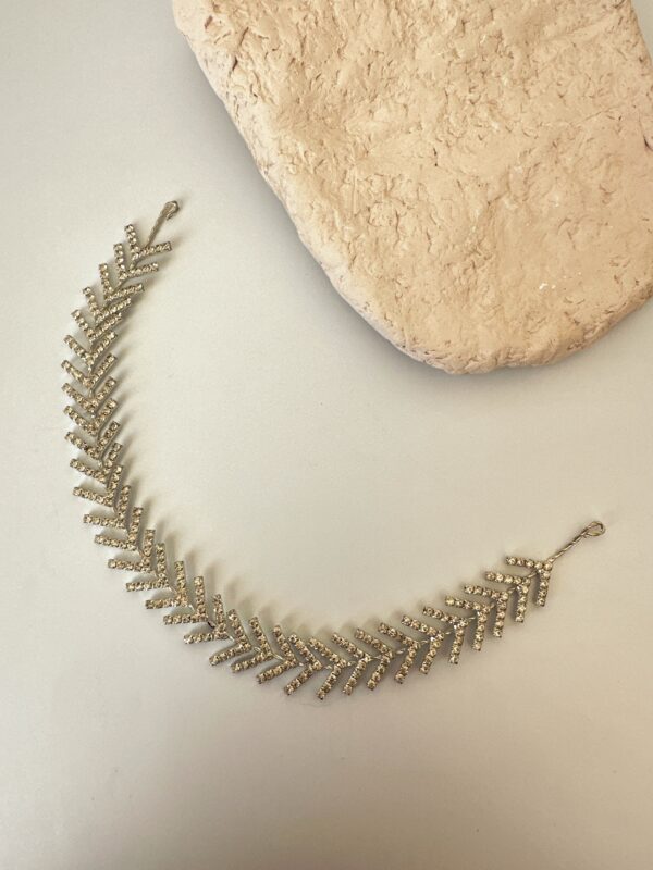 Zirkon Taş Detaylı Gelin Saç Aksesuarı