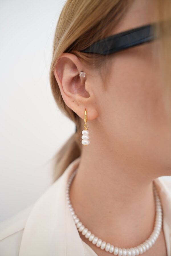 Diana Model Gerçek İnci Küpe