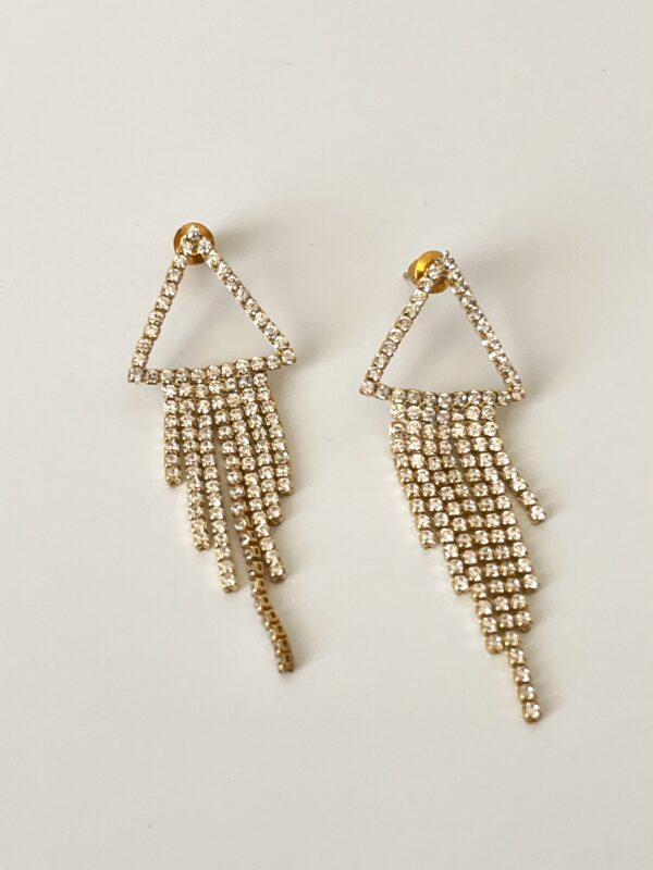 Zirkon Taşlı Su Yolu Tasarım Küpe