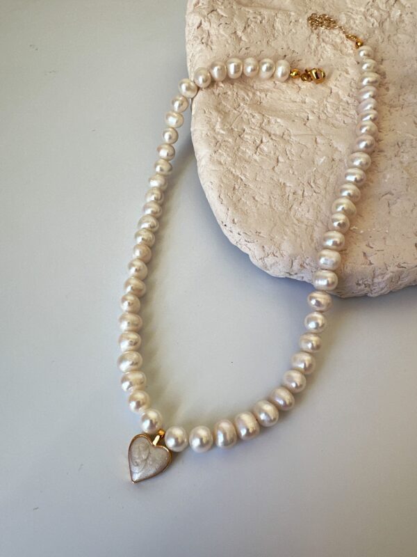 Vip Kalite Pirinç Üzeri Altın Kaplama A++ 7-8 mm Tatlı Su İncisi Kolye