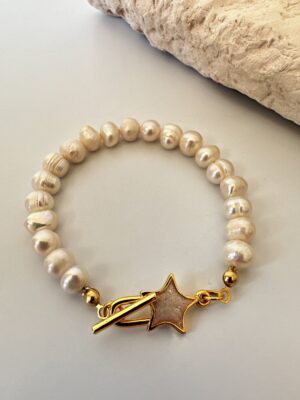 Sedefli Kapama Gerçek İnci Bileklik