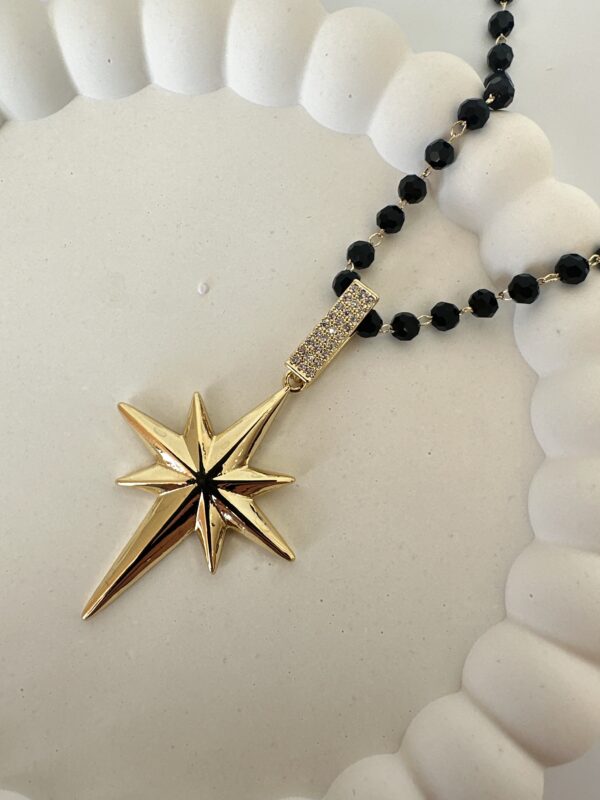 Zirkon Taş Detaylı Kuzey Yıldızı Model Vip Kolye