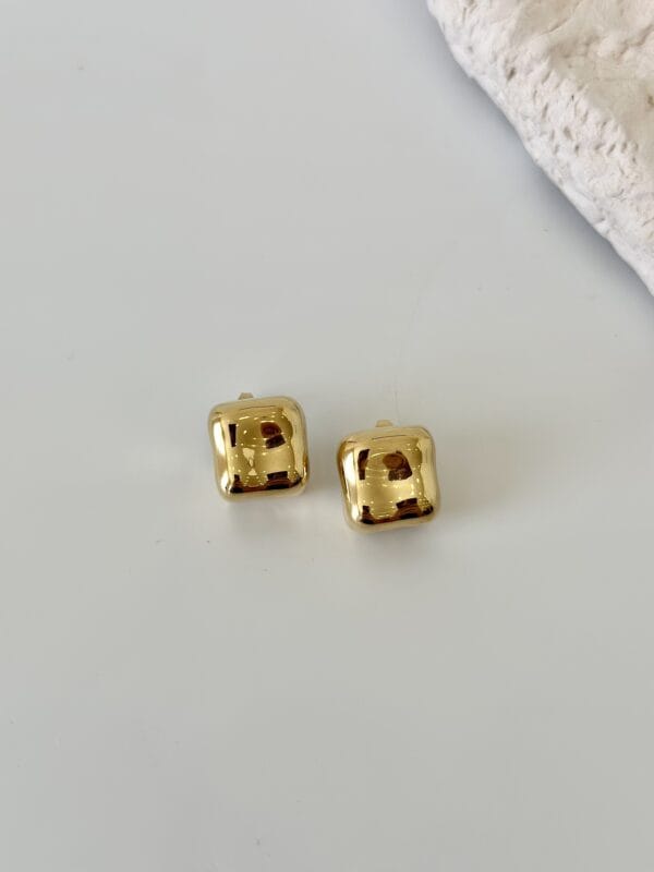 Çelik Kare Plaka Küpe