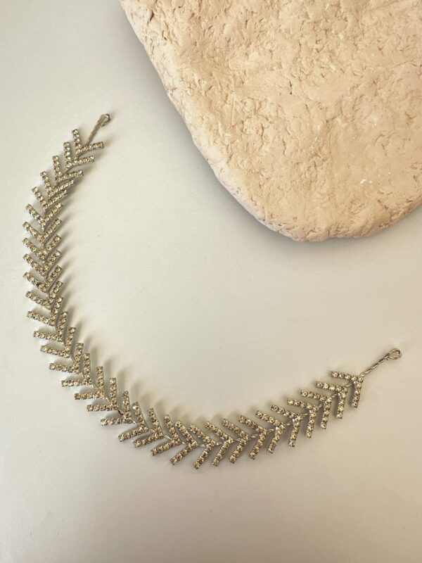 Zirkon Taş Detaylı Gelin Saç Aksesuarı