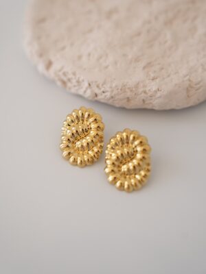 Vintage Gold Çelik Küpe