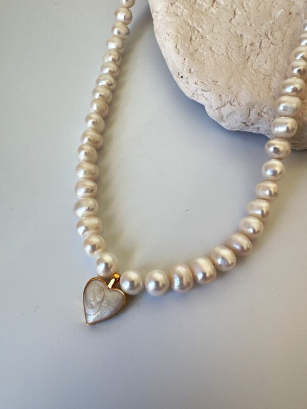 Vip Kalite Pirinç Üzeri Altın Kaplama A++ 7-8 mm Tatlı Su İncisi Kolye