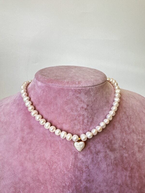 Vip Kalite Pirinç Üzeri Altın Kaplama A++ 7-8 mm Tatlı Su İncisi Kolye