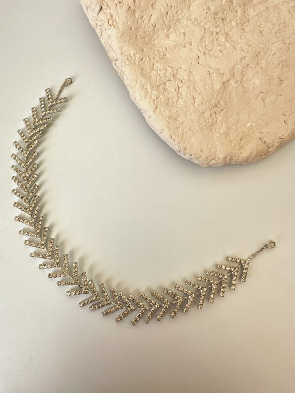 Zirkon Taş Detaylı Gelin Saç Aksesuarı