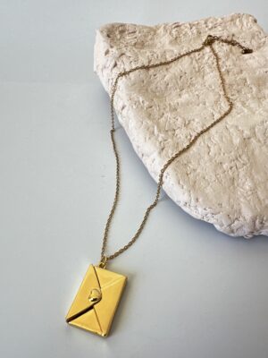 Kalpli Zarf Model Çelik Kolye