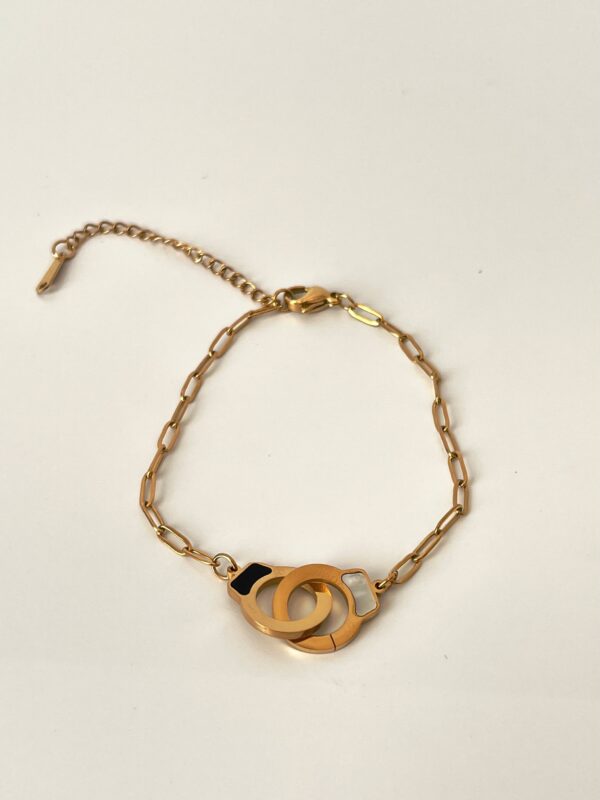 Sedef Detaylı Çelik Bileklik