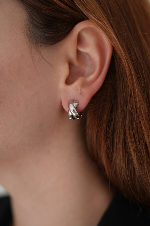 Halka Model Gümüş Renk Vip Küpe