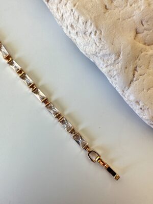 Vip Çelik Zirkon Taş Detaylı Bileklik