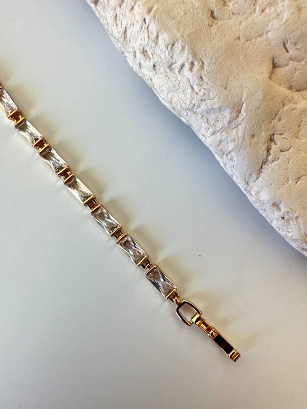 Vip Çelik Zirkon Taş Detaylı Bileklik