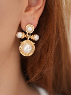 bb61be7a42c606fbb74ca27470f2e1be-1.jpg Pirinç Gold Renk İnci Taşlı Motifli Küpe