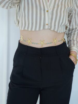 Deniz Yıldızı Model Gold Bel Zinciri