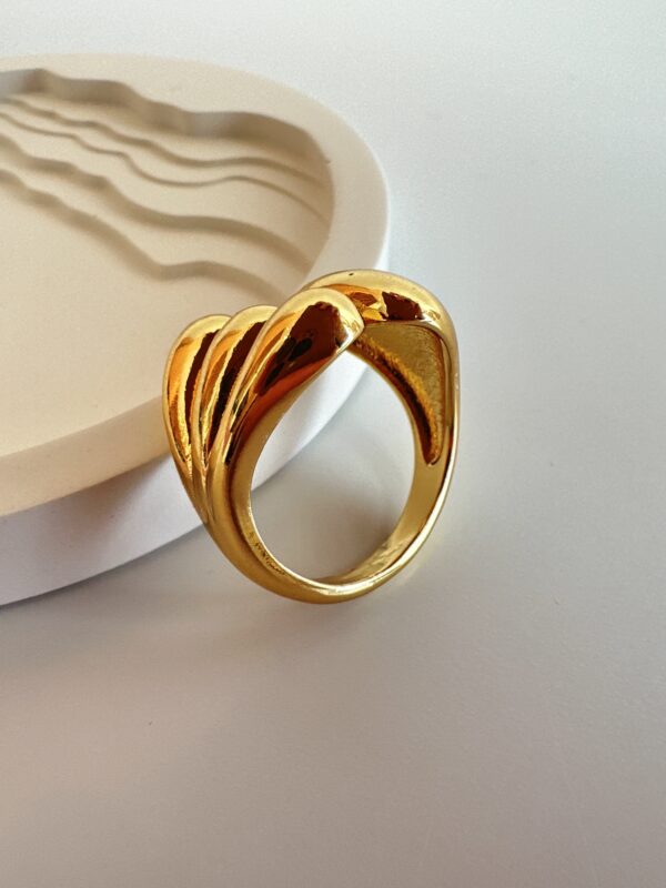 Çelik Gold Ayarlanabilir Yüzük