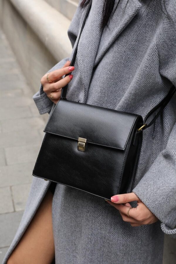 Tasarım Vintage Çanta - Siyah