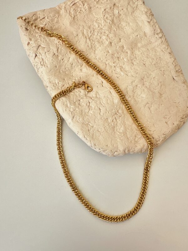 Pirinç Üzeri Altın Kaplama Zincir Kolye